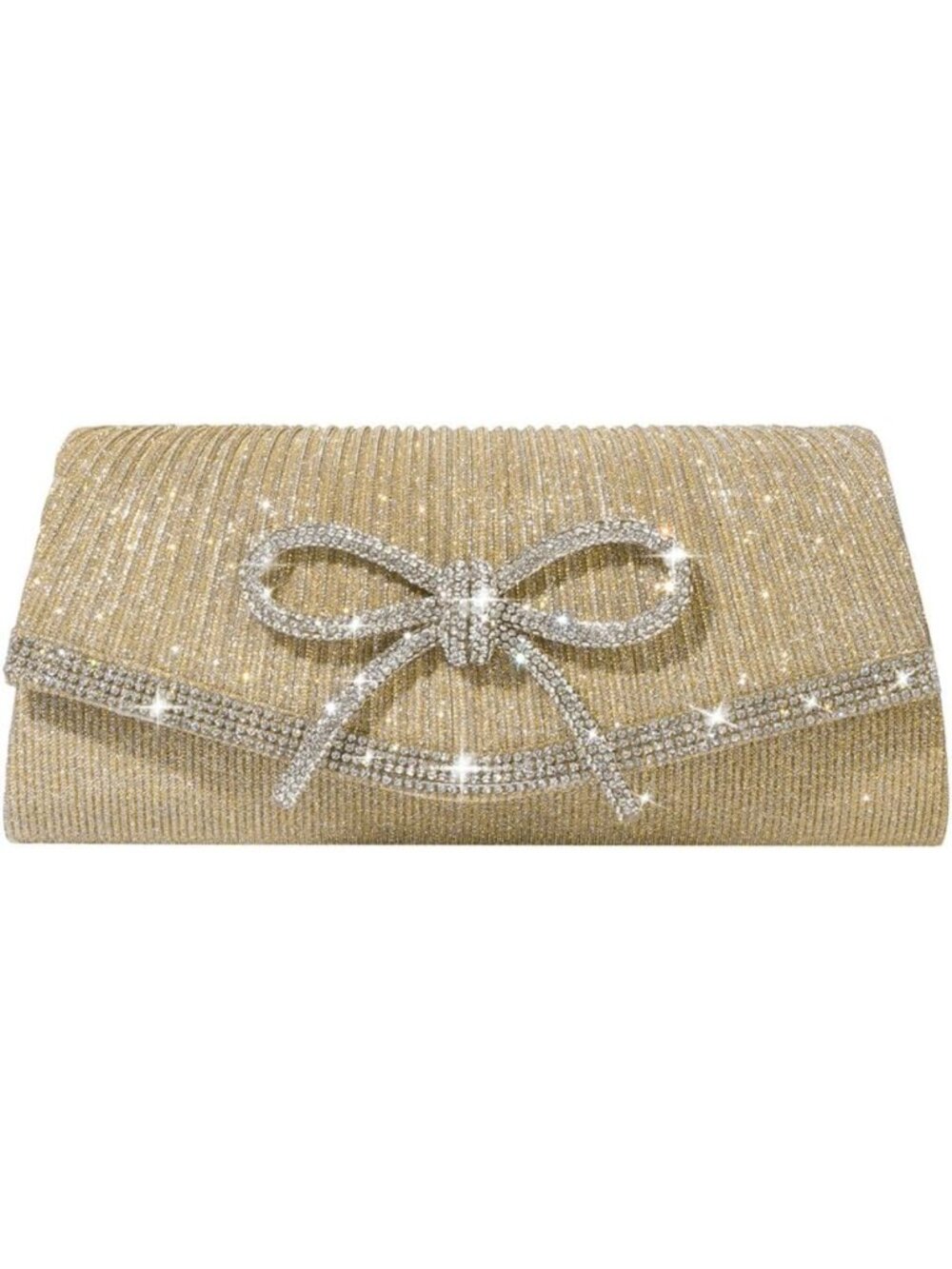 Sparkly Bow Evening Clutch Bag | Elegant Purses for Weddings & Special Events